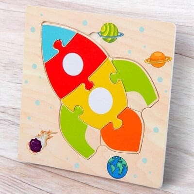 Puzzle en Bois - PuzzlePals™ - Fusée - Jeux Des Saisons