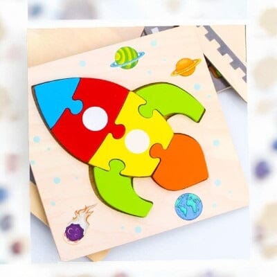Puzzle en Bois - PuzzlePals™ - Fusée - Jeux Des Saisons