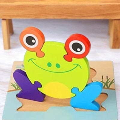 Puzzle en Bois - PuzzlePals™ - Grenouille - Jeux Des Saisons