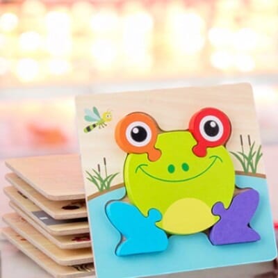 Puzzle en Bois - PuzzlePals™ - Grenouille - Jeux Des Saisons