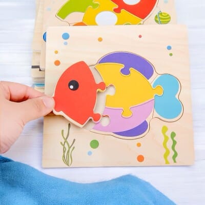 Puzzle en Bois - PuzzlePals™ - Poisson - Jeux Des Saisons