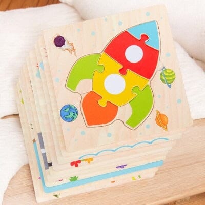 Puzzle en Bois - PuzzlePals™ - Fusée - Jeux Des Saisons