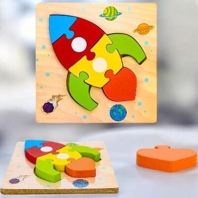 Puzzle en Bois - PuzzlePals™ - Fusée - Jeux Des Saisons