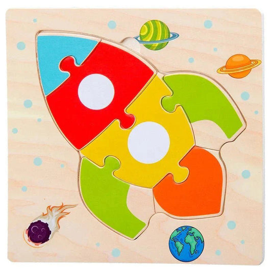 Puzzle en Bois - PuzzlePals™ - Fusée - Jeux Des Saisons