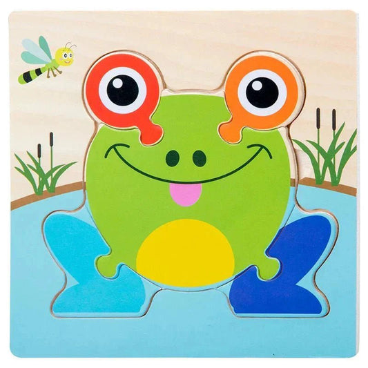 Puzzle en Bois - PuzzlePals™ - Grenouille - Jeux Des Saisons