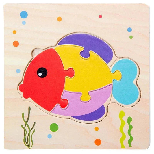 Puzzle en Bois - PuzzlePals™ - Poisson - Jeux Des Saisons