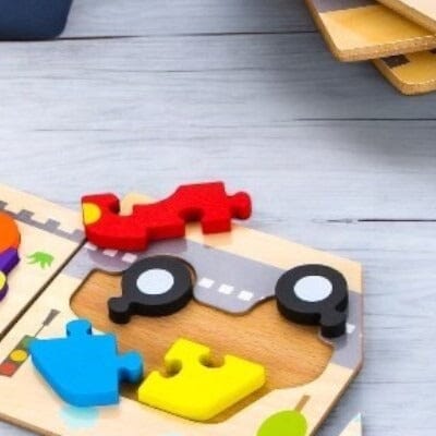 Puzzle en Bois - PuzzlePals™ - Voiture - Jeux Des Saisons