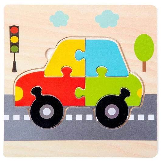 Puzzle en Bois - PuzzlePals™ - Voiture - Jeux Des Saisons