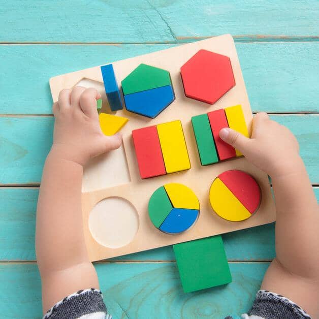 Puzzle en bois - WoodStack™ - Formes Géométriques - Jeux Des Saisons