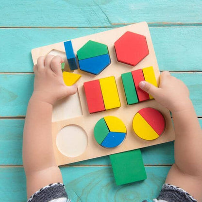 Puzzle en bois - WoodStack™ - Formes Géométriques - Jeux Des Saisons