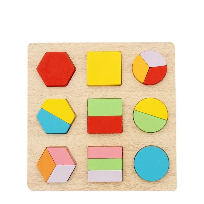 Puzzle en bois - WoodStack™ - Formes Géométriques - Jeux Des Saisons