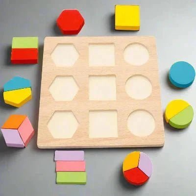 Puzzle en bois - WoodStack™ - Formes Géométriques - Jeux Des Saisons