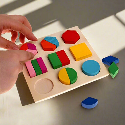 Puzzle en bois - WoodStack™ - Formes Géométriques - Jeux Des Saisons
